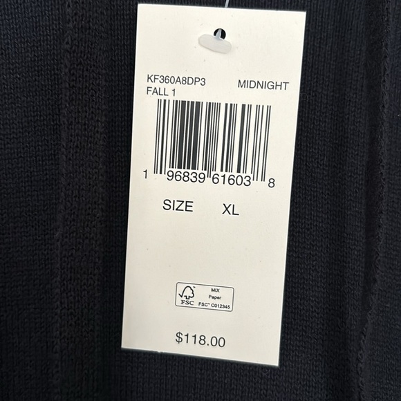 Men’s Michael Kors Hooded Lightweight Sweater, Midnight Blue, XL - Picture 2 of 6